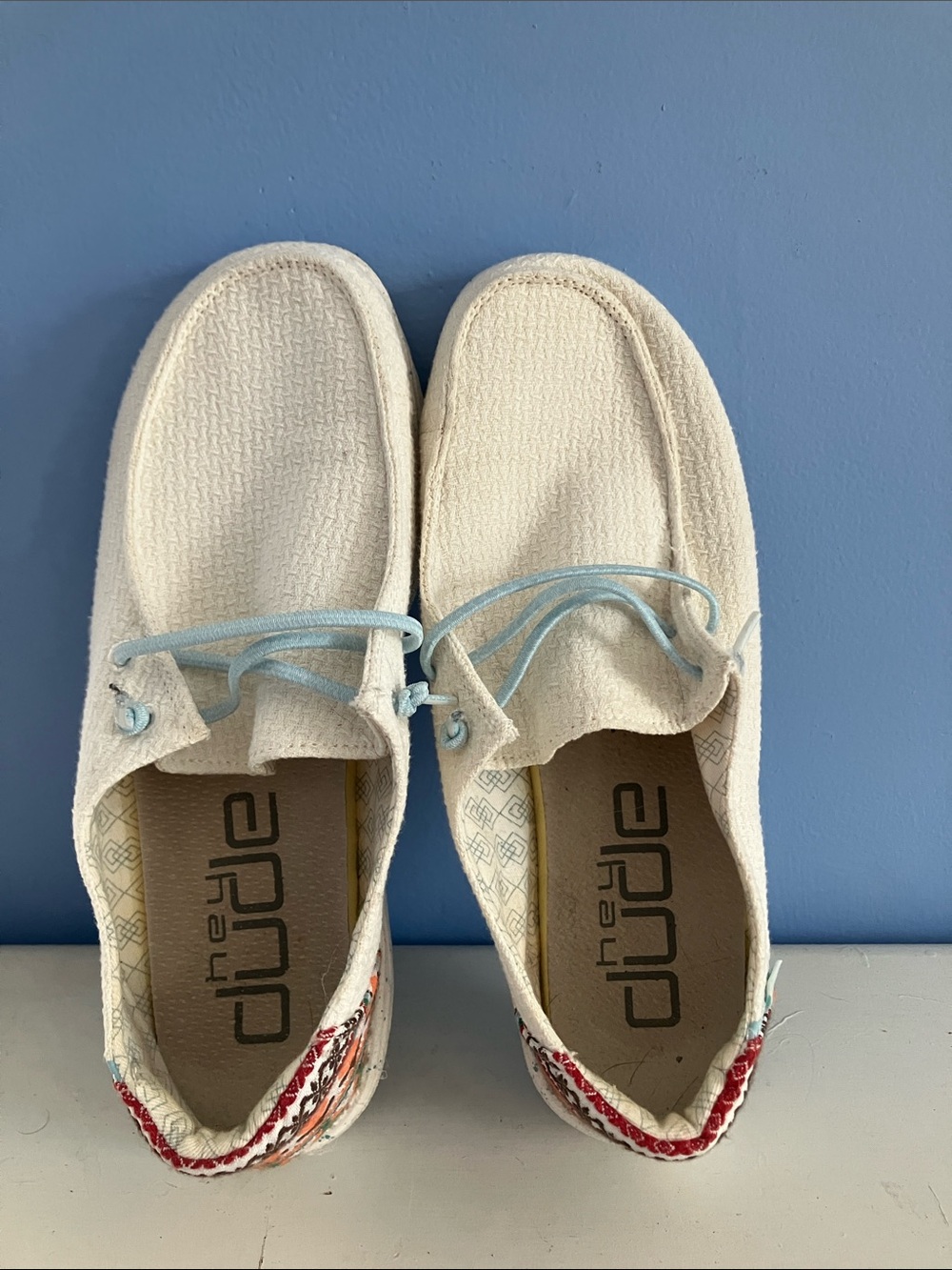 Hey Dude - Women’s Wendy White Aztec Shoes - 8 - Picture 2 of 10